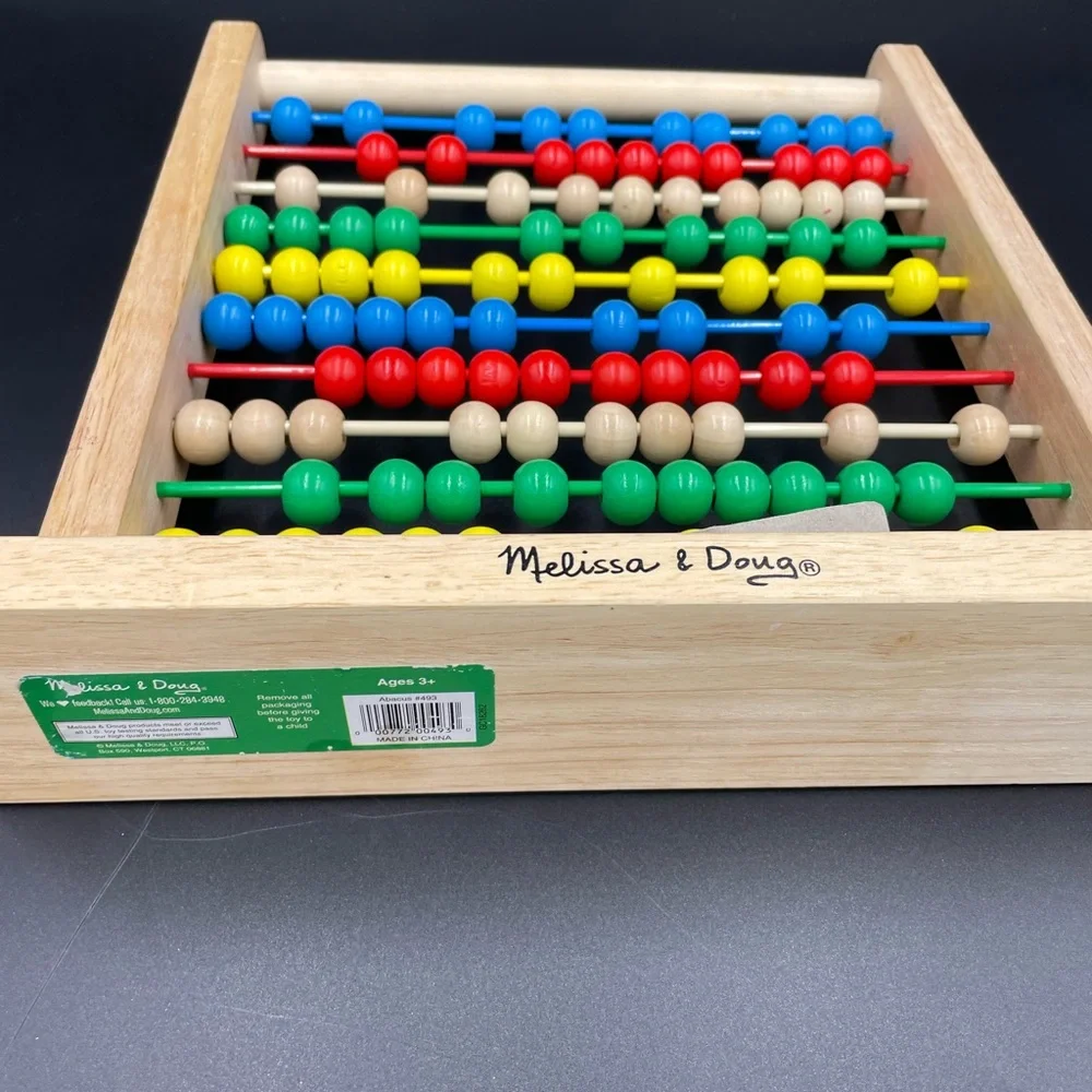 Melissa Doug Abacus Classic Wooden Counting Toy